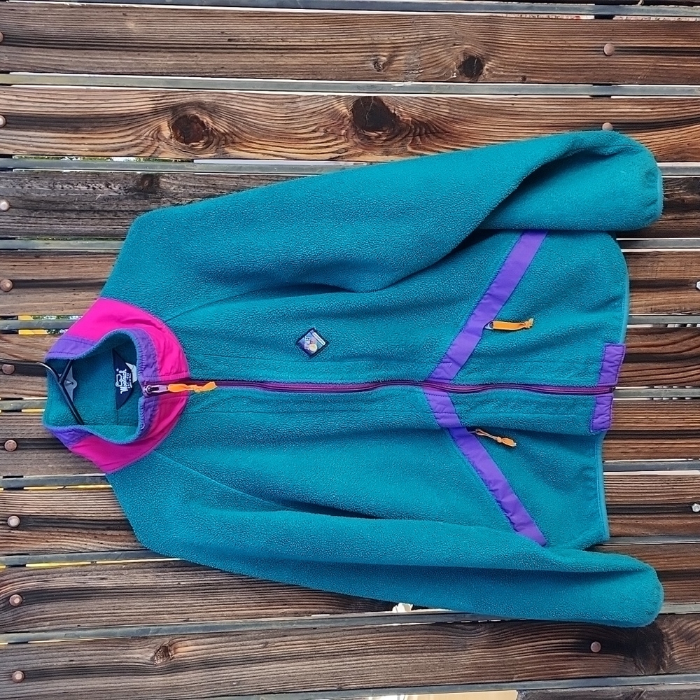 VINTAGE 90s WOOLRICH Nylon Fleece Jacket Mens M SIGMET GEAR Neon Windbreaker Y2K - Picture 12 of 15